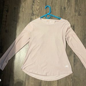 Light pink long sleeve, medium, workout top